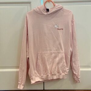 Pleasing Hoodie. Light peach/pink. Size Medium